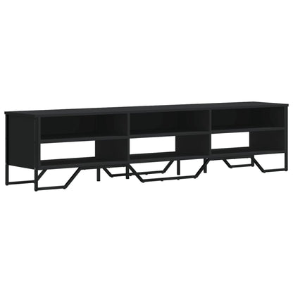 Tv-meubel 180x34x41 cm bewerkt hout zwart