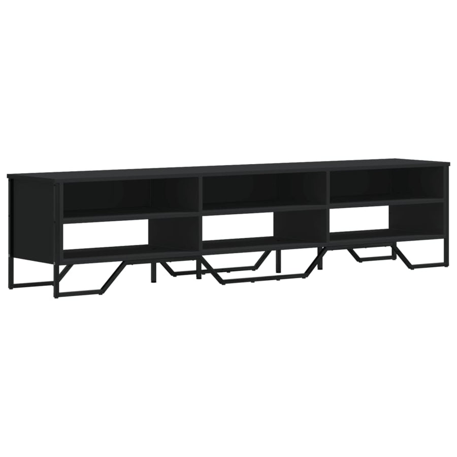 Tv-meubel 180x34x41 cm bewerkt hout zwart