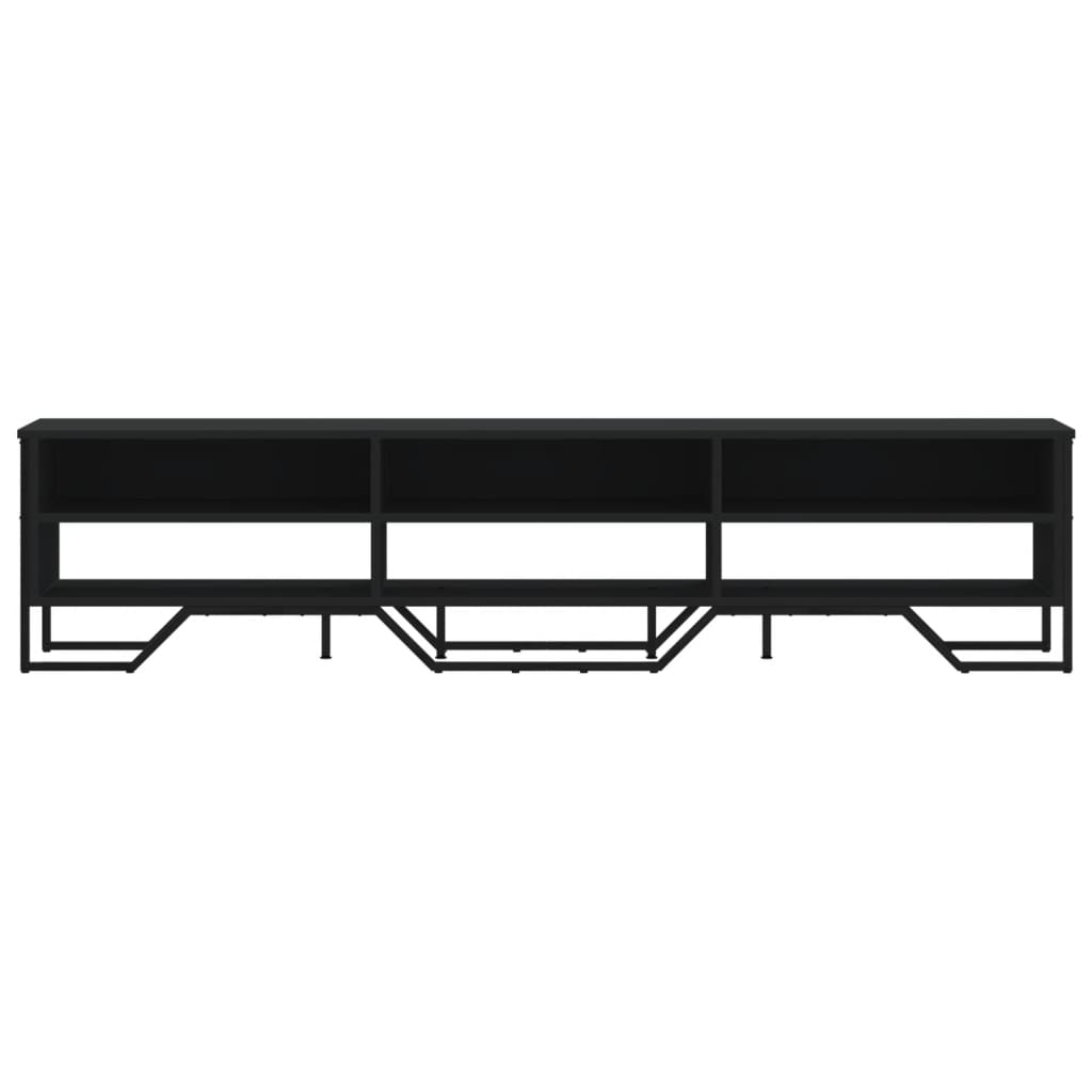 Tv-meubel 180x34x41 cm bewerkt hout zwart