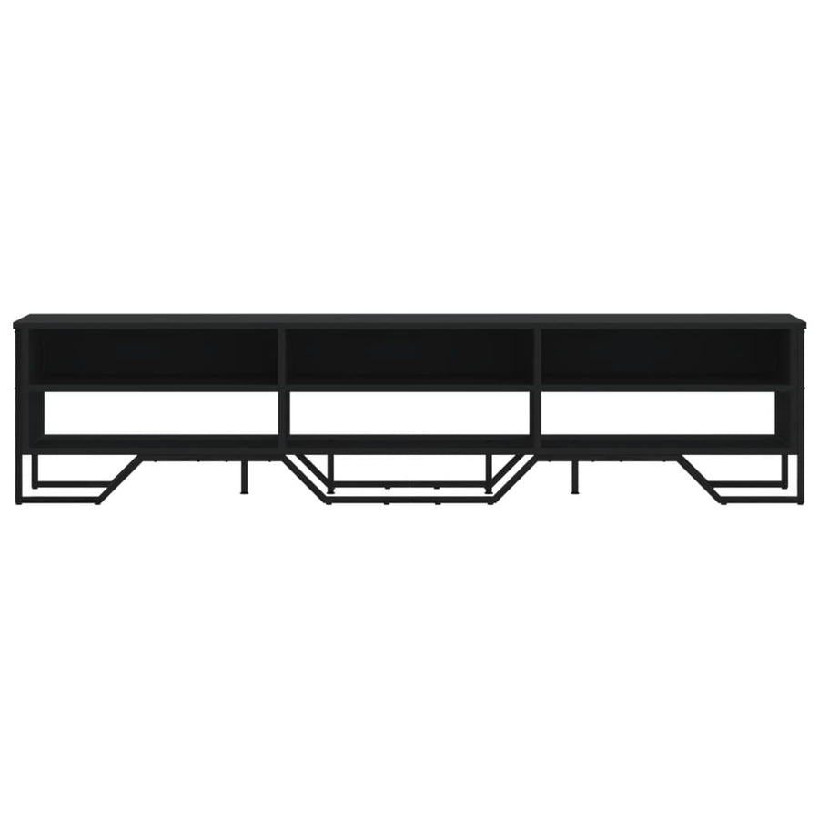 Tv-meubel 180x34x41 cm bewerkt hout zwart