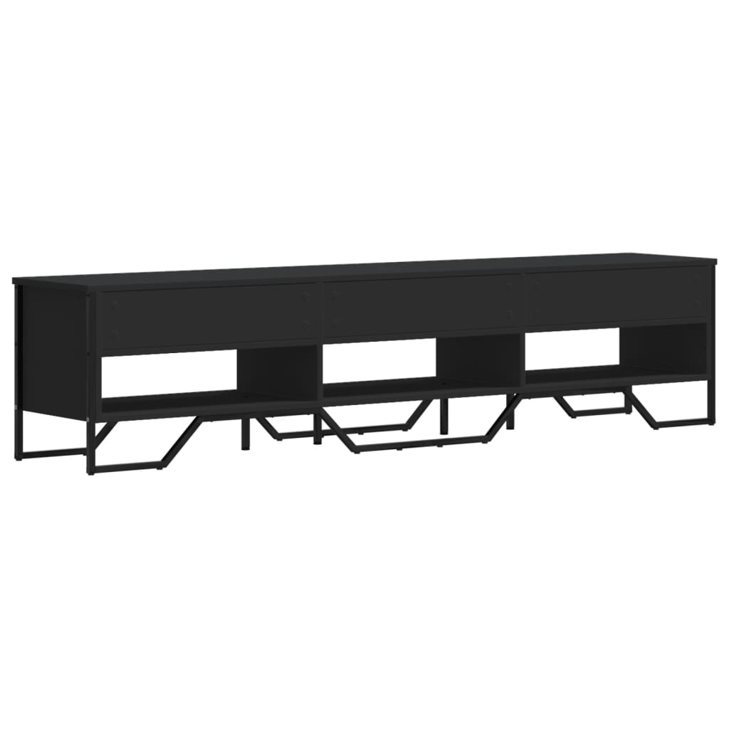 Tv-meubel 180x34x41 cm bewerkt hout zwart