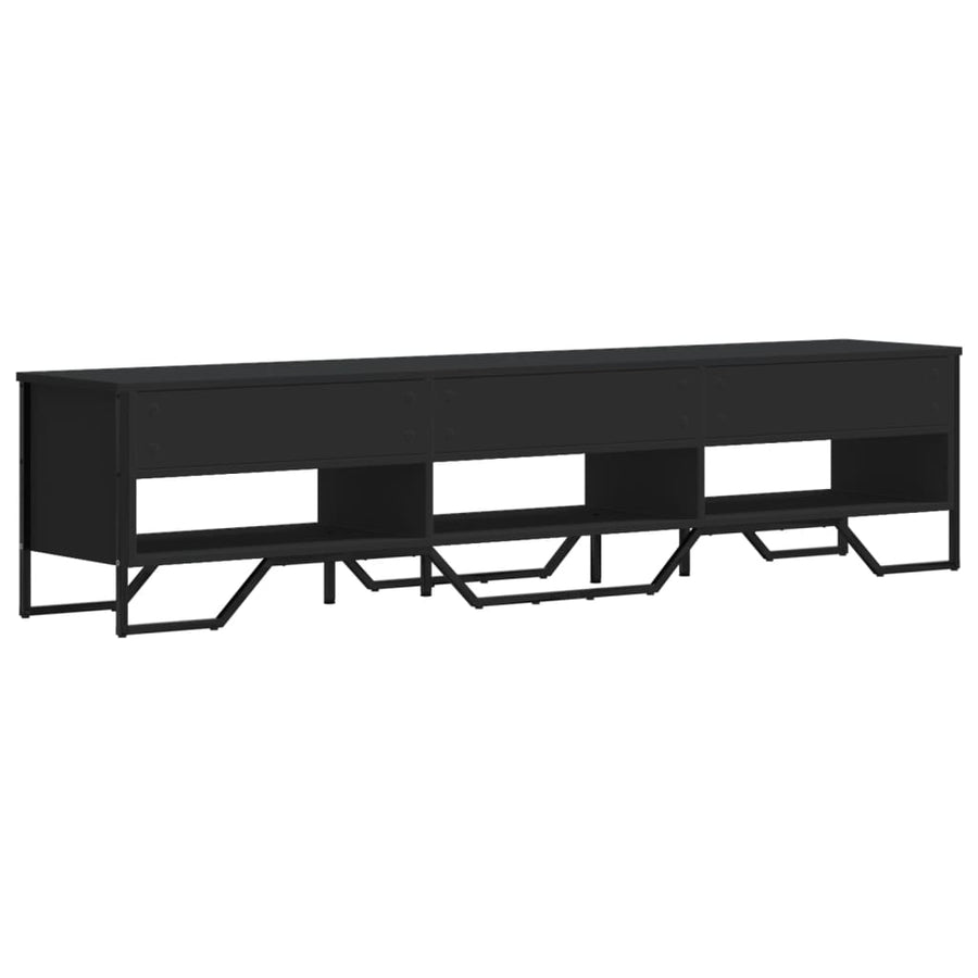 Tv-meubel 180x34x41 cm bewerkt hout zwart