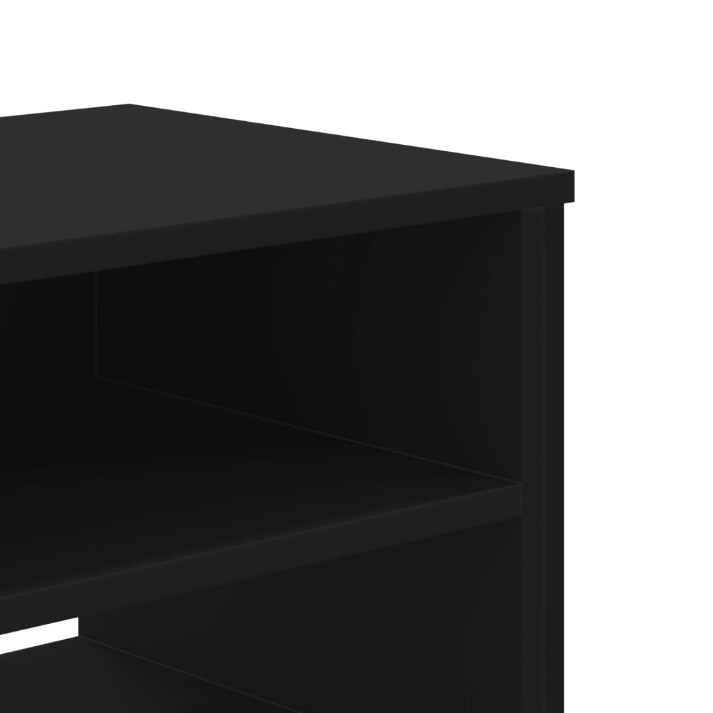 Tv-meubel 180x34x41 cm bewerkt hout zwart