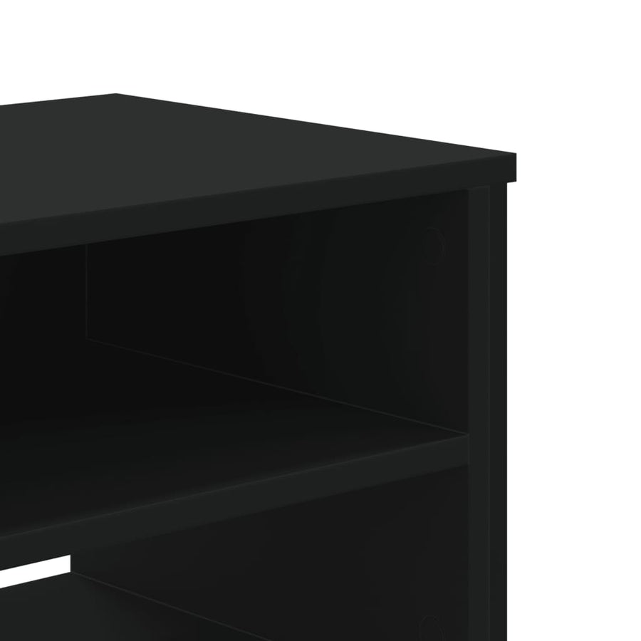 Tv-meubel 180x34x41 cm bewerkt hout zwart