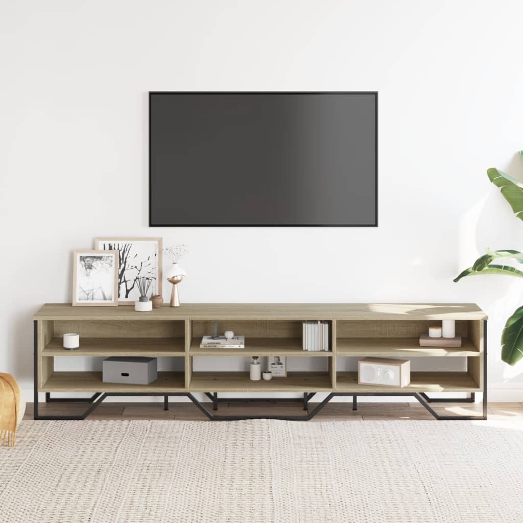 Tv-meubel 180x34x41 cm bewerkt hout sonoma eikenkleurig