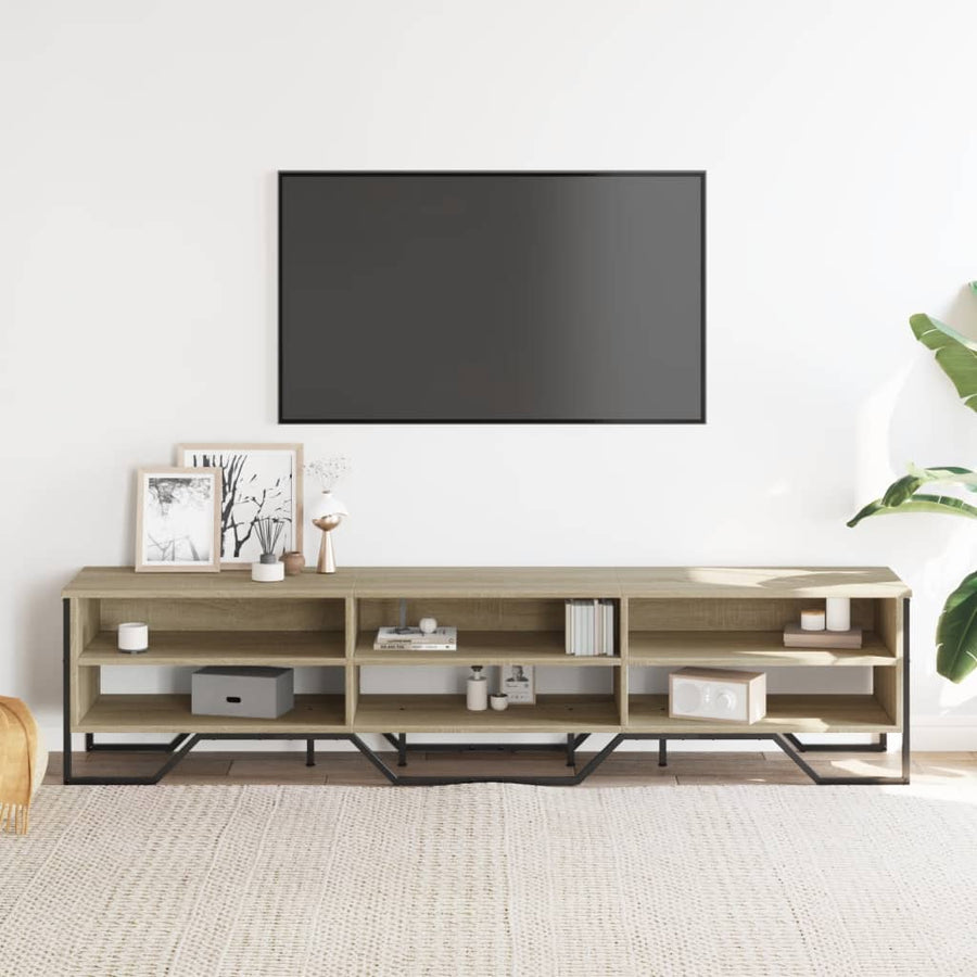 Tv-meubel 180x34x41 cm bewerkt hout sonoma eikenkleurig