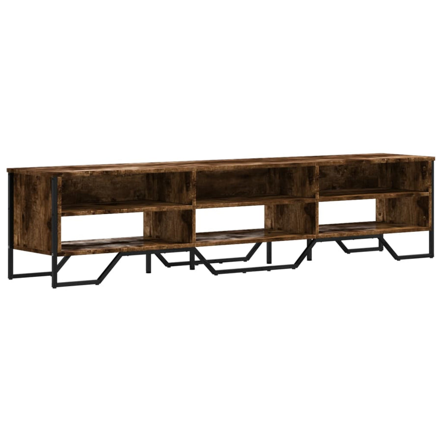Tv-meubel 180x34x41 cm bewerkt hout gerookt eikenkleurig