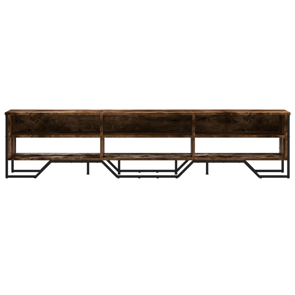 Tv-meubel 180x34x41 cm bewerkt hout gerookt eikenkleurig
