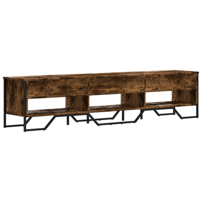 Tv-meubel 180x34x41 cm bewerkt hout gerookt eikenkleurig