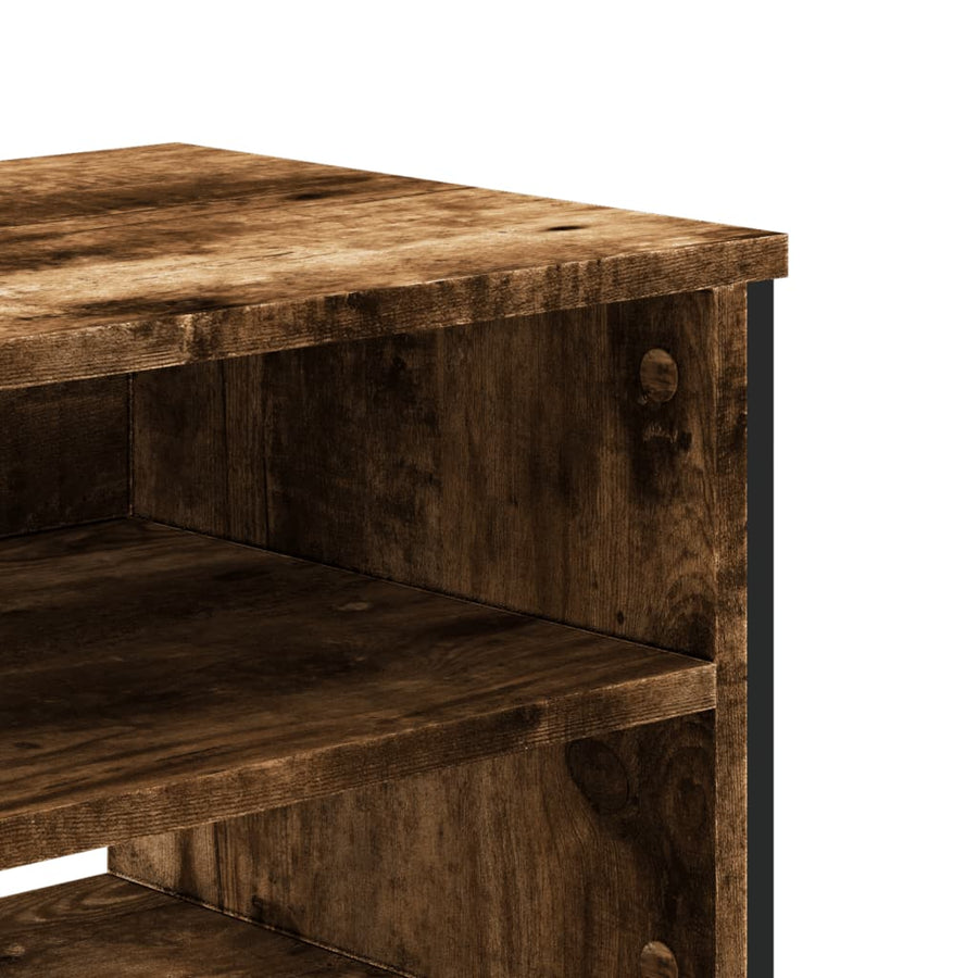 Tv-meubel 180x34x41 cm bewerkt hout gerookt eikenkleurig