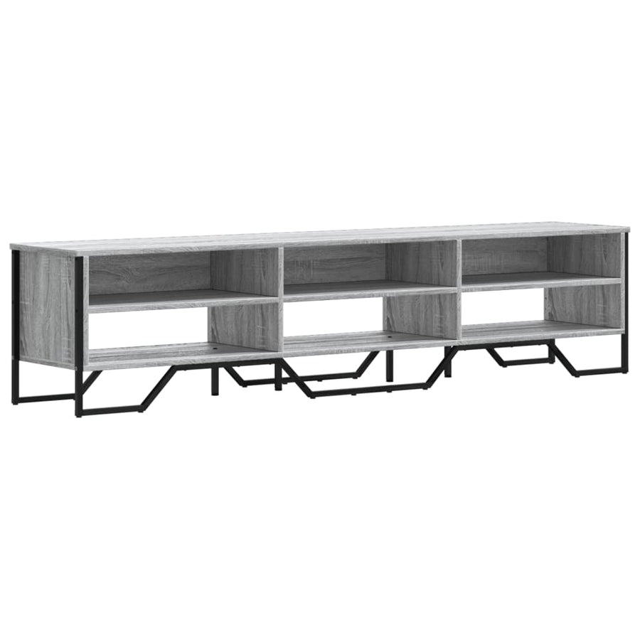 Tv-meubel 180x34x41 cm bewerkt hout grijs sonoma eikenkleurig