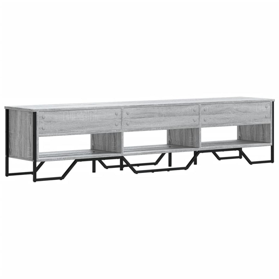 Tv-meubel 180x34x41 cm bewerkt hout grijs sonoma eikenkleurig