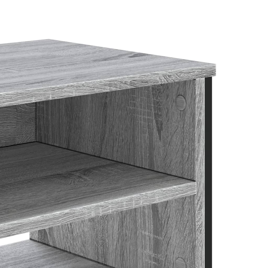 Tv-meubel 180x34x41 cm bewerkt hout grijs sonoma eikenkleurig