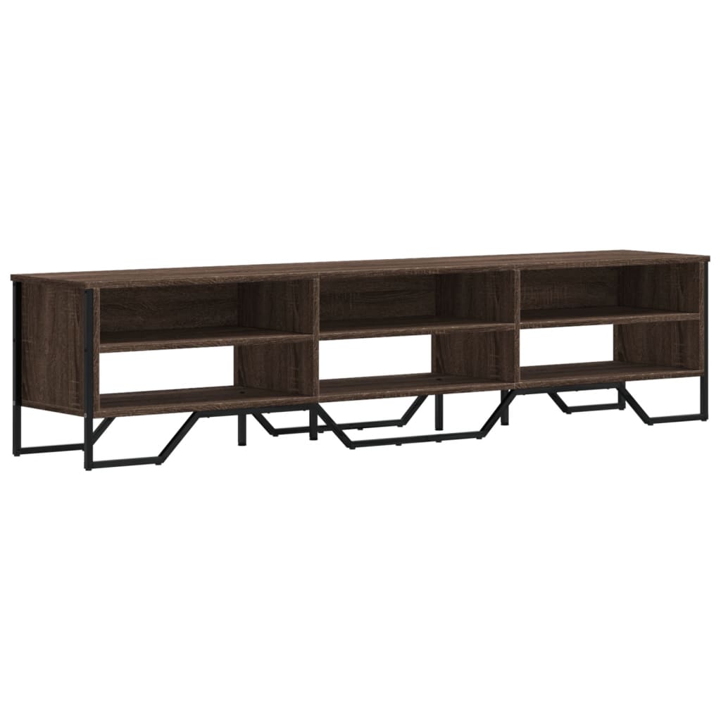 Tv-meubel 180x34x41 cm bewerkt hout bruin eikenkleurig