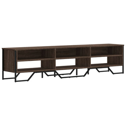 Tv-meubel 180x34x41 cm bewerkt hout bruin eikenkleurig