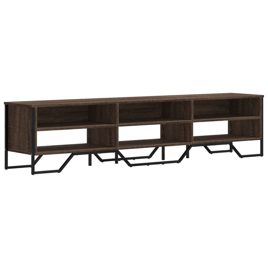 Tv-meubel 180x34x41 cm bewerkt hout bruin eikenkleurig