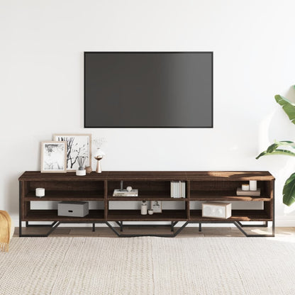Tv-meubel 180x34x41 cm bewerkt hout bruin eikenkleurig