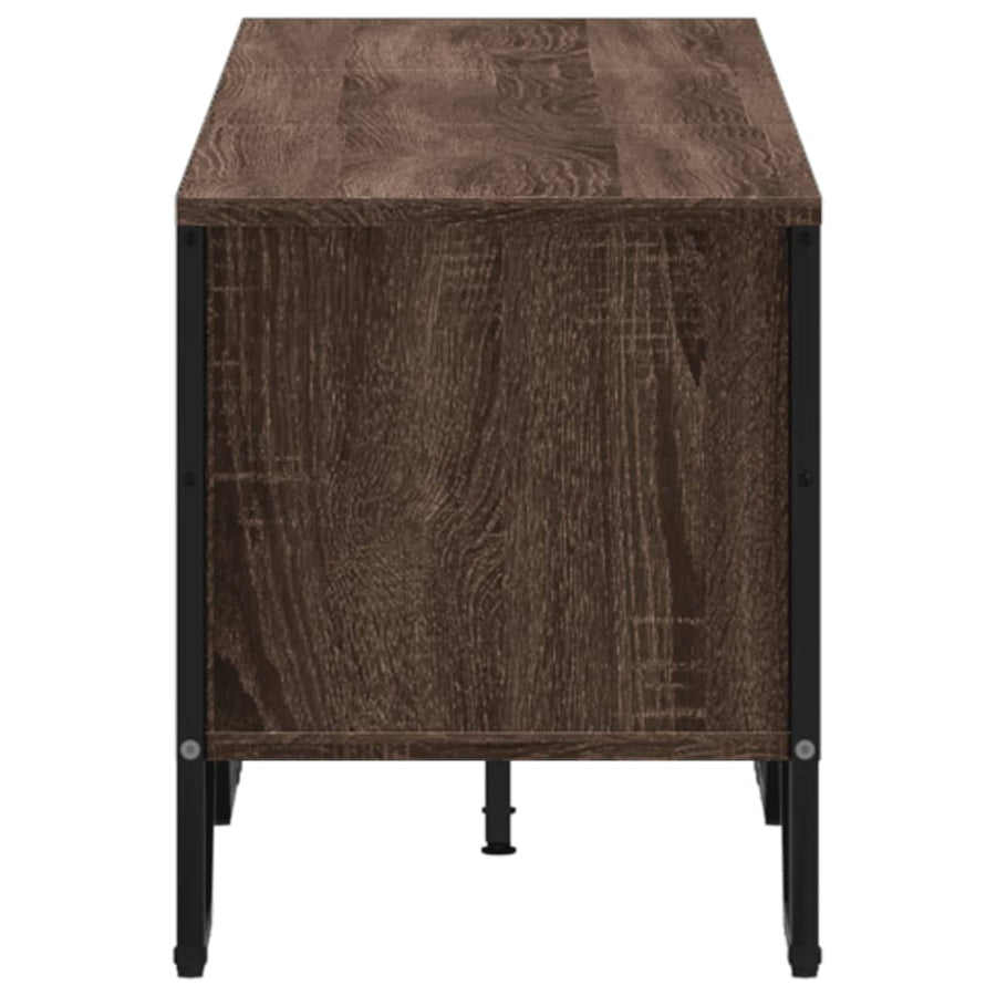Tv-meubel 180x34x41 cm bewerkt hout bruin eikenkleurig