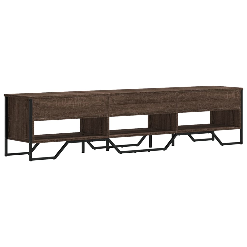 Tv-meubel 180x34x41 cm bewerkt hout bruin eikenkleurig