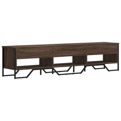 Tv-meubel 180x34x41 cm bewerkt hout bruin eikenkleurig