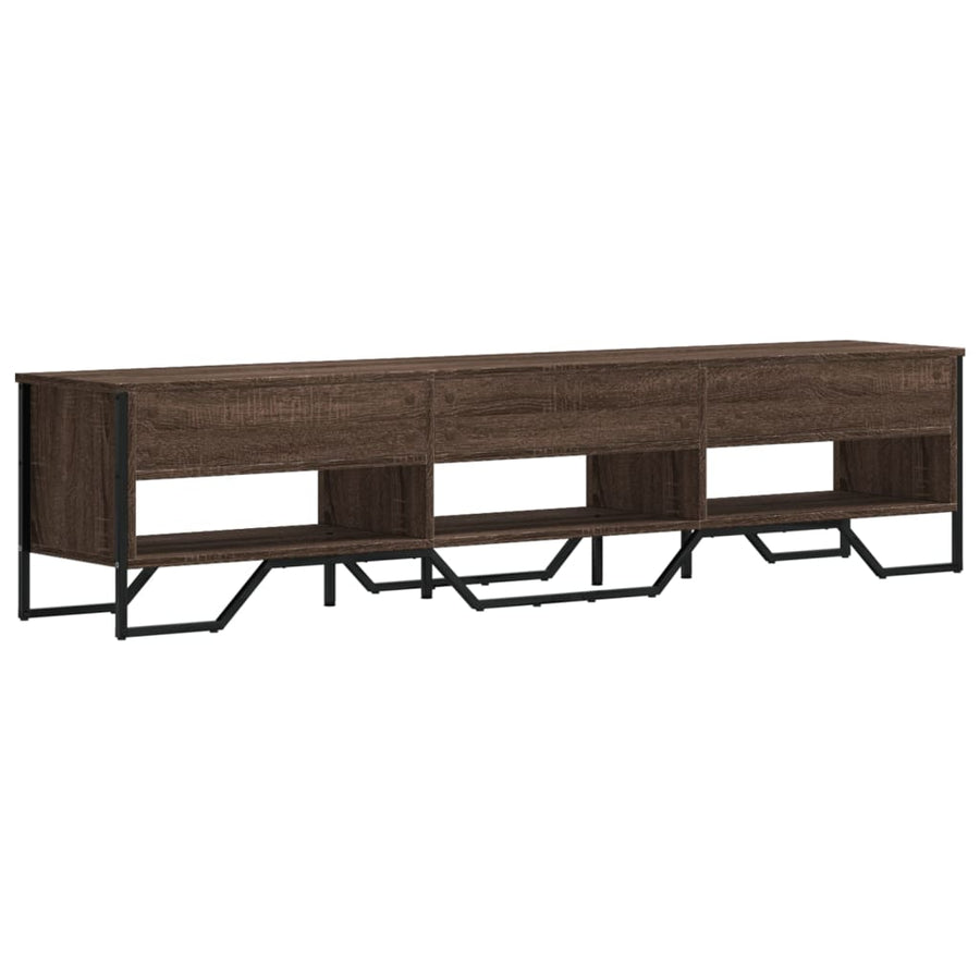 Tv-meubel 180x34x41 cm bewerkt hout bruin eikenkleurig