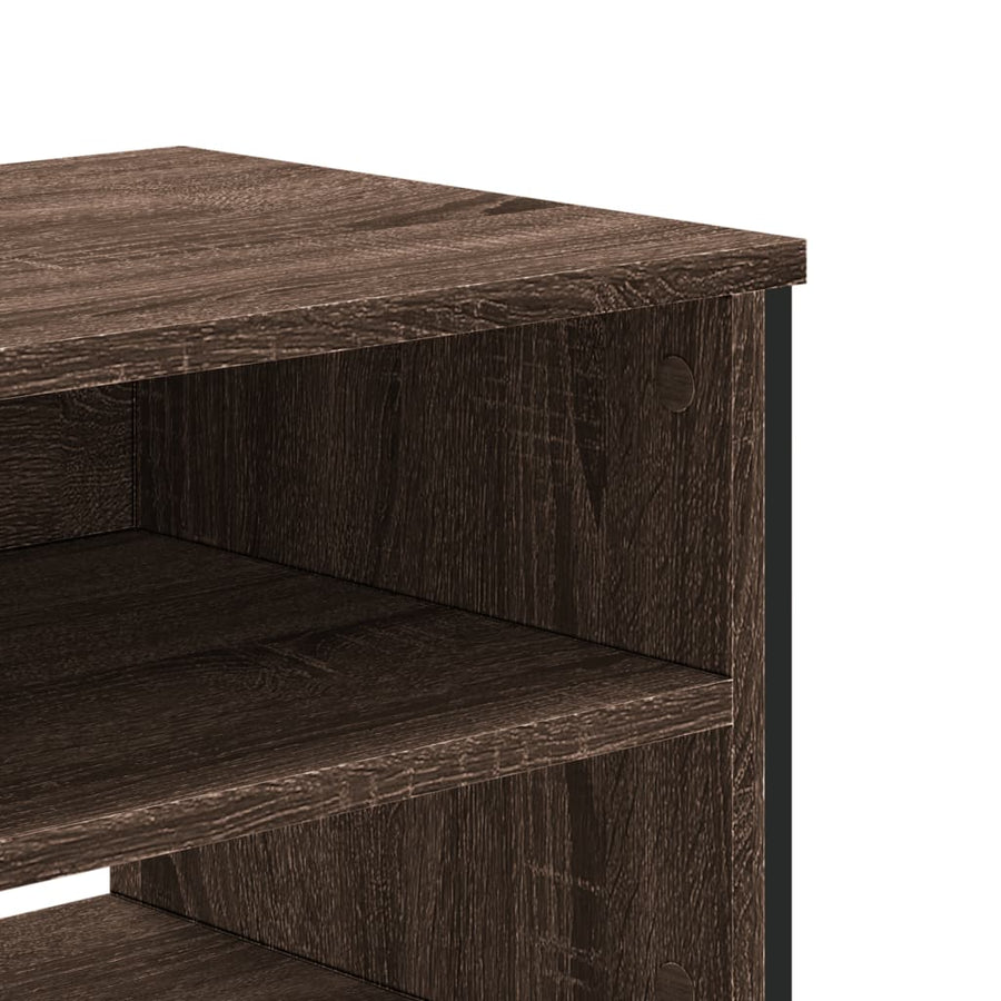 Tv-meubel 180x34x41 cm bewerkt hout bruin eikenkleurig