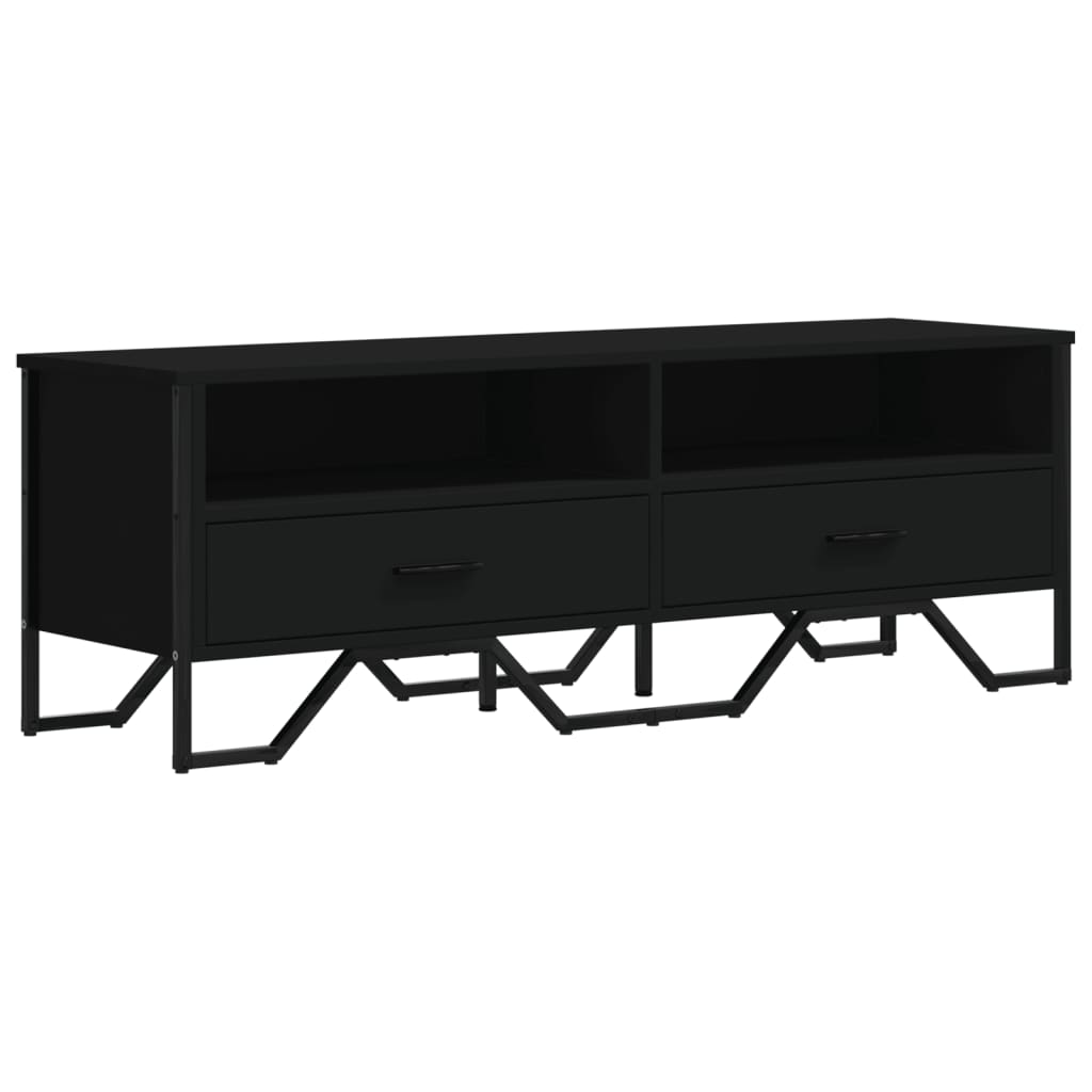 Tv-meubel 122x34x41 cm bewerkt hout zwart