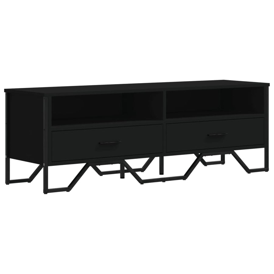Tv-meubel 122x34x41 cm bewerkt hout zwart