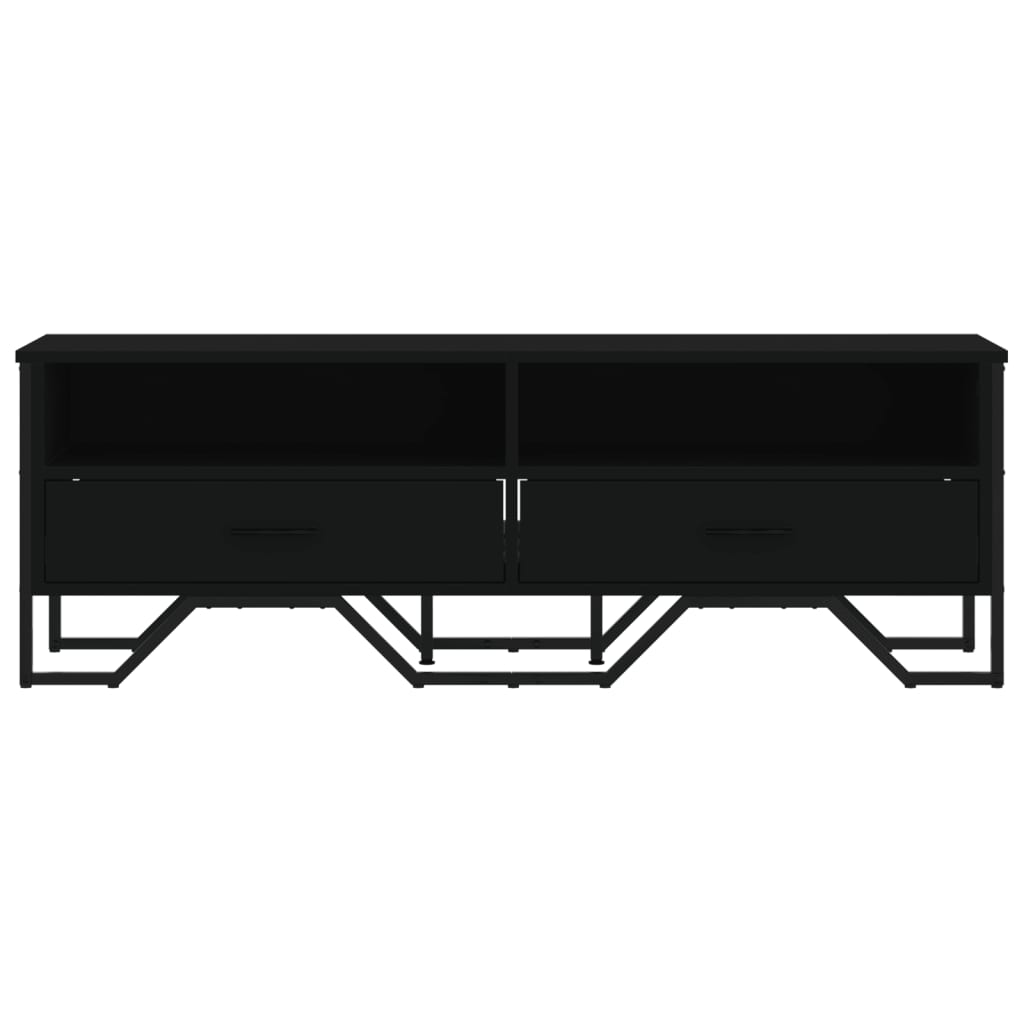 Tv-meubel 122x34x41 cm bewerkt hout zwart