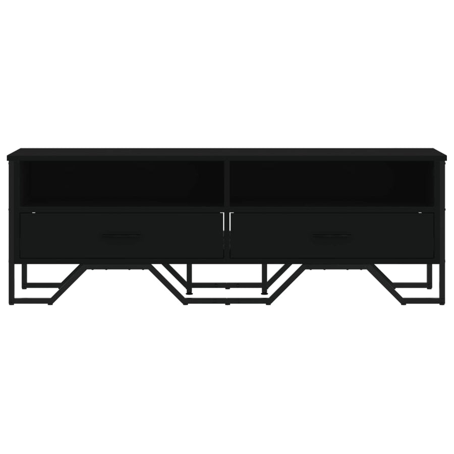 Tv-meubel 122x34x41 cm bewerkt hout zwart