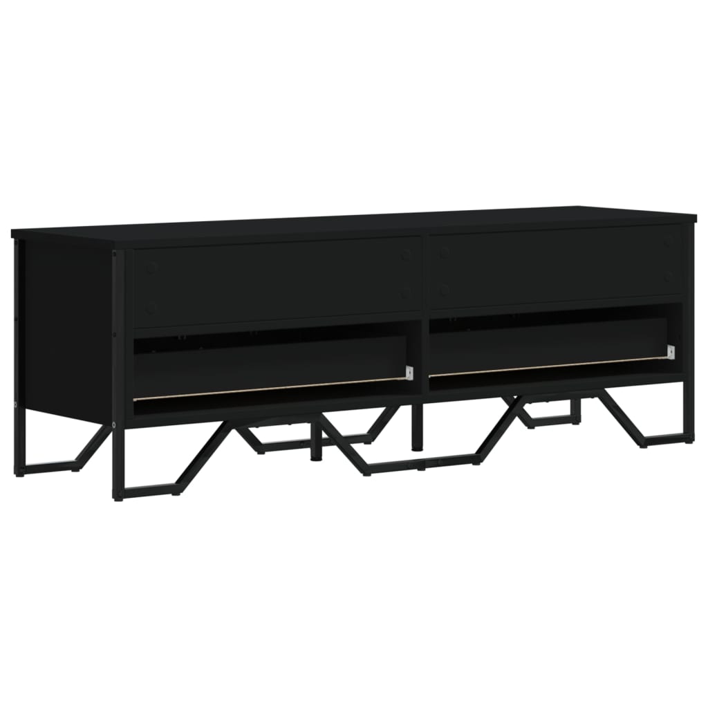 Tv-meubel 122x34x41 cm bewerkt hout zwart