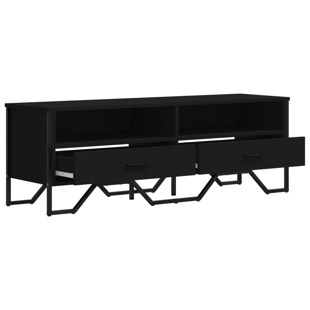 Tv-meubel 122x34x41 cm bewerkt hout zwart