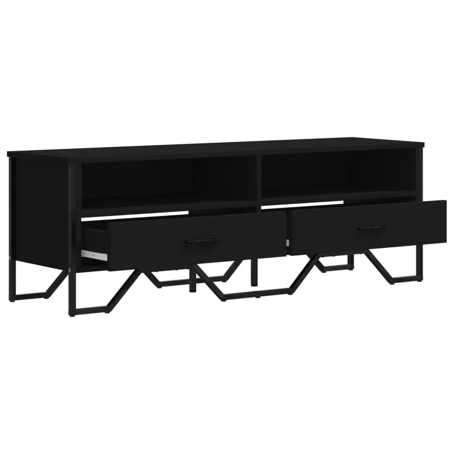 Tv-meubel 122x34x41 cm bewerkt hout zwart