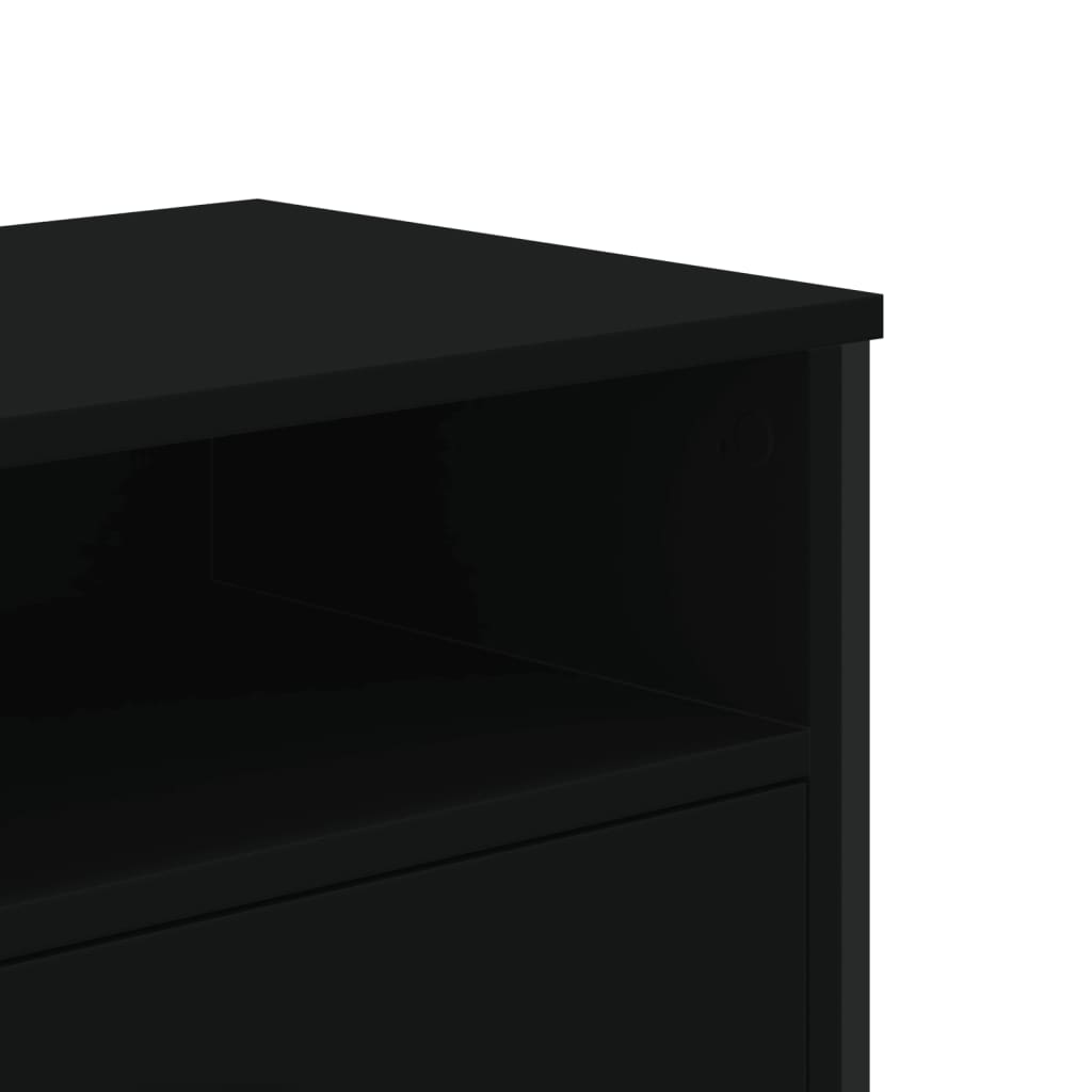 Tv-meubel 122x34x41 cm bewerkt hout zwart
