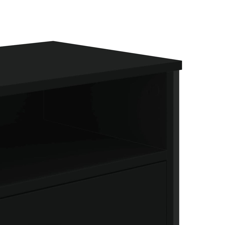 Tv-meubel 122x34x41 cm bewerkt hout zwart