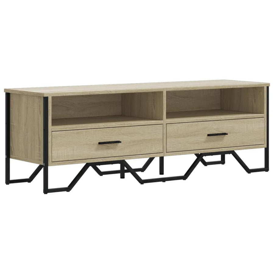 Tv-meubel 122x34x41 cm bewerkt hout sonoma eikenkleurig