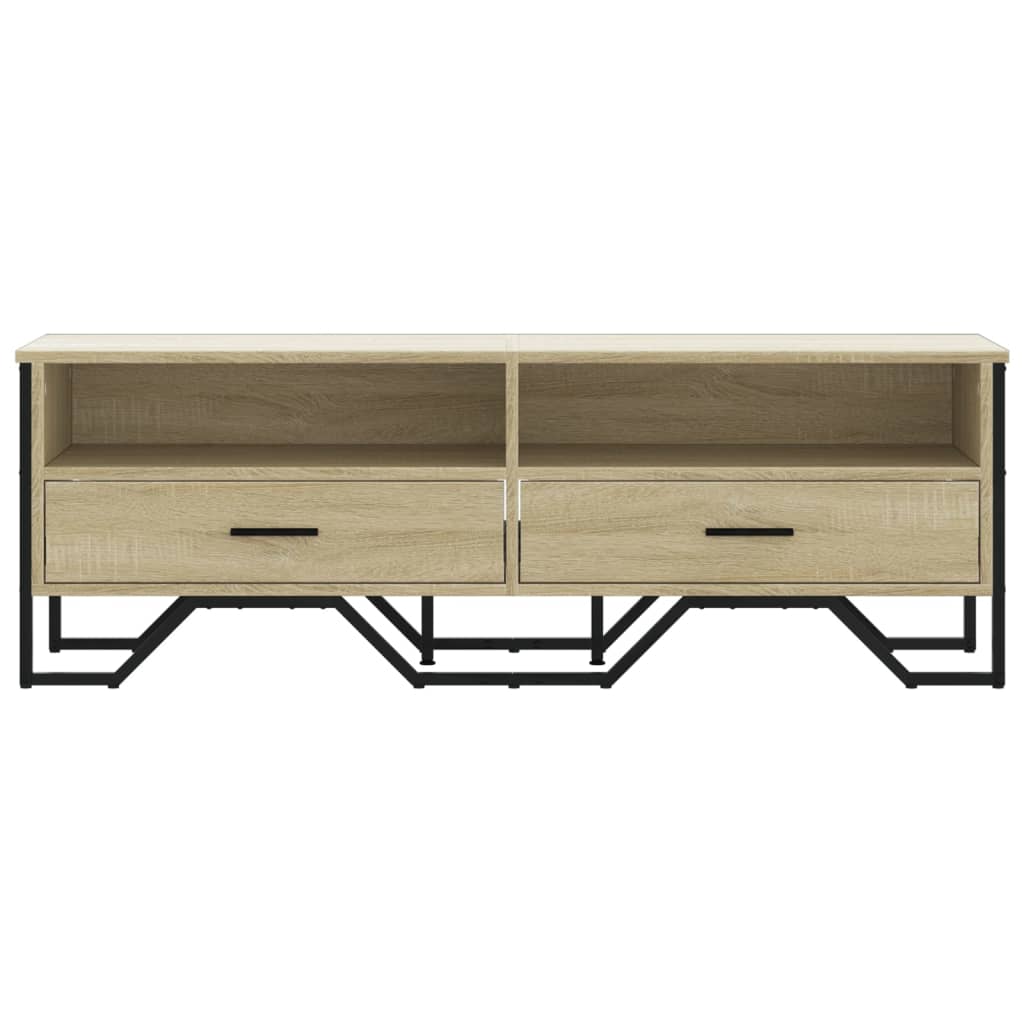 Tv-meubel 122x34x41 cm bewerkt hout sonoma eikenkleurig