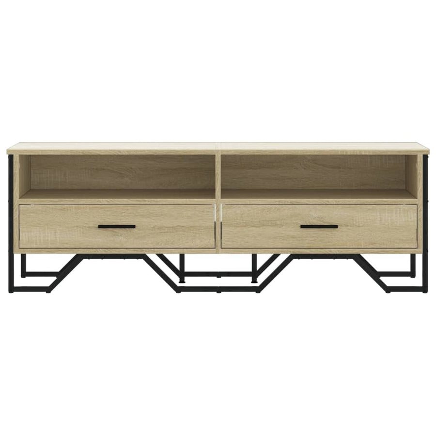 Tv-meubel 122x34x41 cm bewerkt hout sonoma eikenkleurig