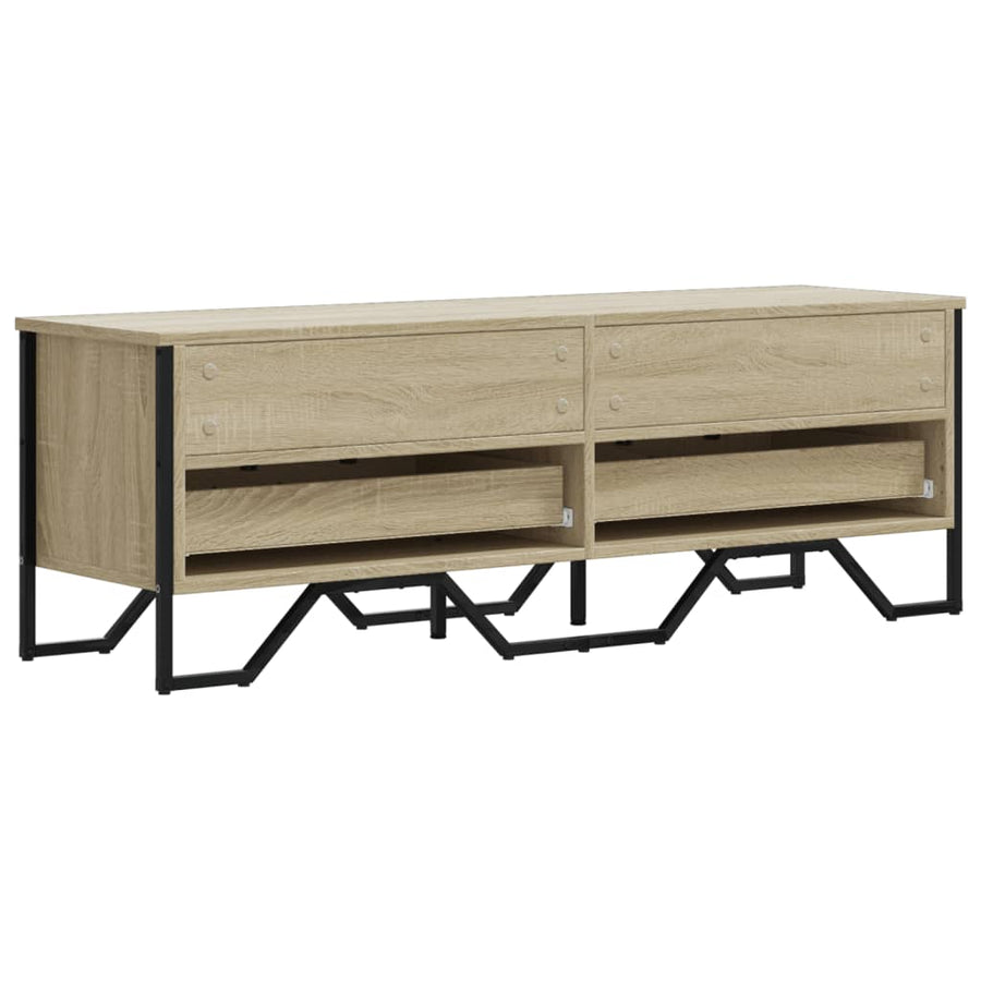 Tv-meubel 122x34x41 cm bewerkt hout sonoma eikenkleurig