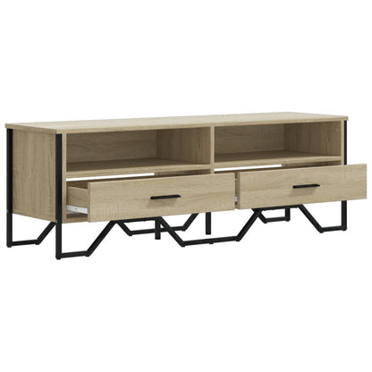 Tv-meubel 122x34x41 cm bewerkt hout sonoma eikenkleurig