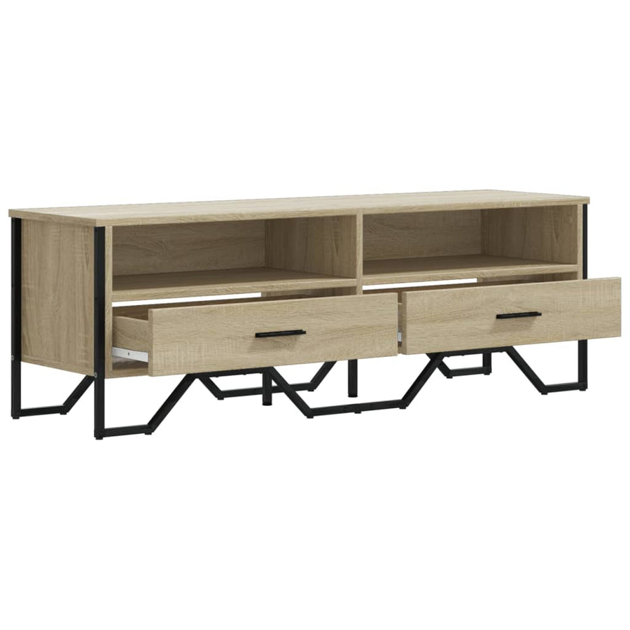 Tv-meubel 122x34x41 cm bewerkt hout sonoma eikenkleurig