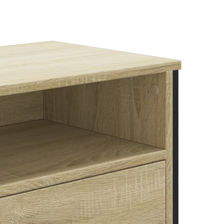 Tv-meubel 122x34x41 cm bewerkt hout sonoma eikenkleurig