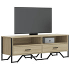 Tv-meubel 122x34x41 cm bewerkt hout sonoma eiken