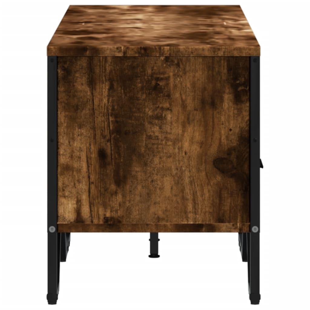 Tv-meubel 122x34x41 cm bewerkt hout gerookt eikenkleurig