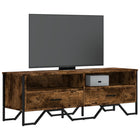 TV cabinet 122x34x41 cm engineered wood smoked oak look