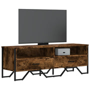 Tv-meubel 122x34x41 cm bewerkt hout gerookt eiken