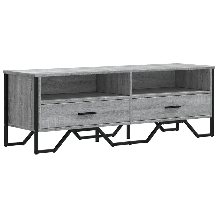 Tv-meubel 122x34x41 cm bewerkt hout grijs sonoma eikenkleurig