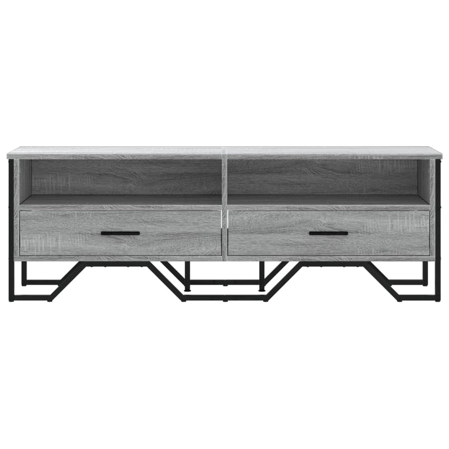 Tv-meubel 122x34x41 cm bewerkt hout grijs sonoma eikenkleurig