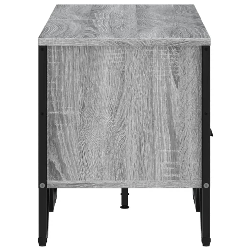 Tv-meubel 122x34x41 cm bewerkt hout grijs sonoma eikenkleurig