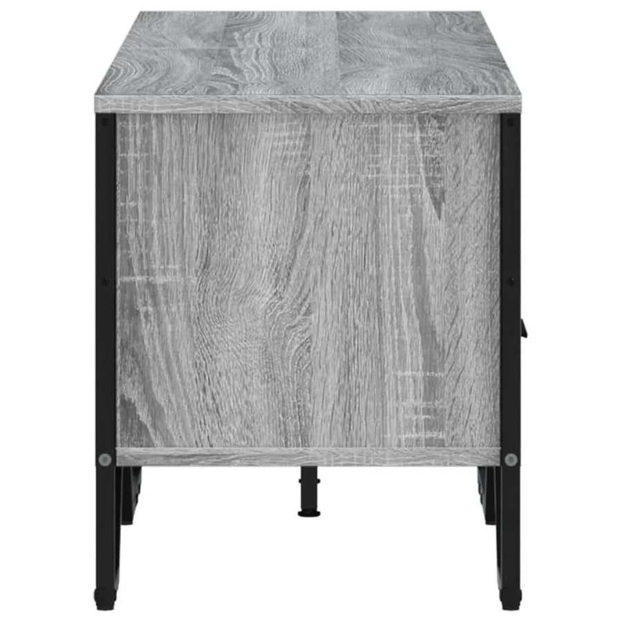 Tv-meubel 122x34x41 cm bewerkt hout grijs sonoma eikenkleurig